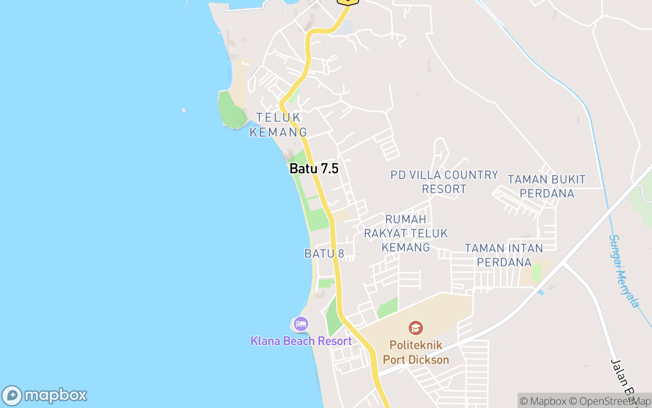 Map showing the location of Dataran Telok Kemang