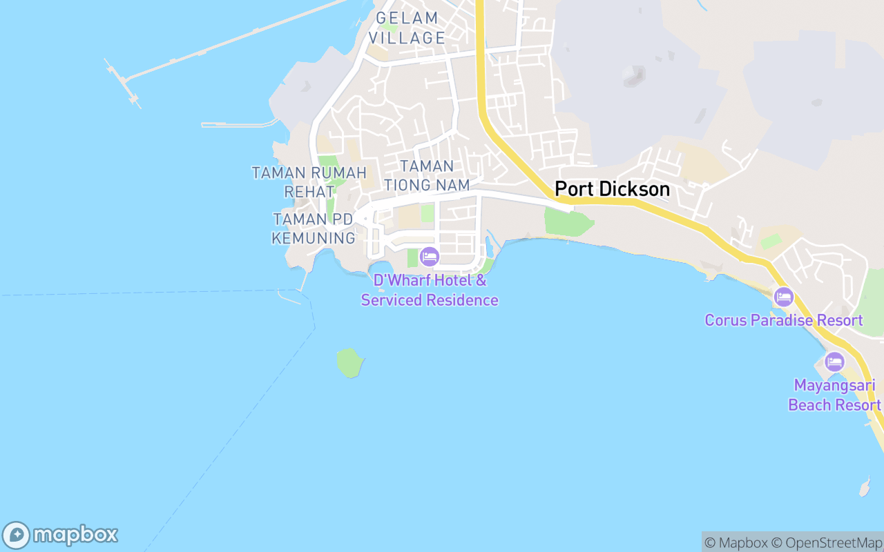 Map showing the location of PD Waterfront
