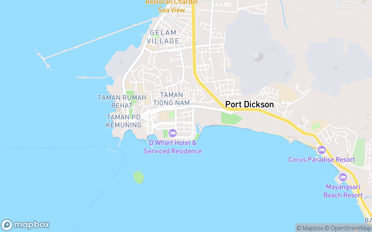 Map showing the location of The Store Port Dickson