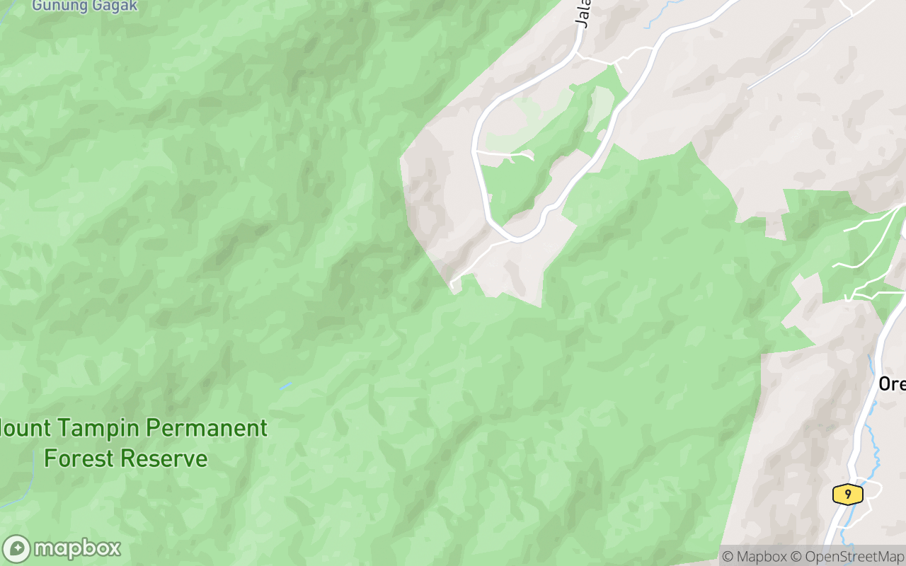 Map showing the location of Batu Maloi Cave Recreational Forest