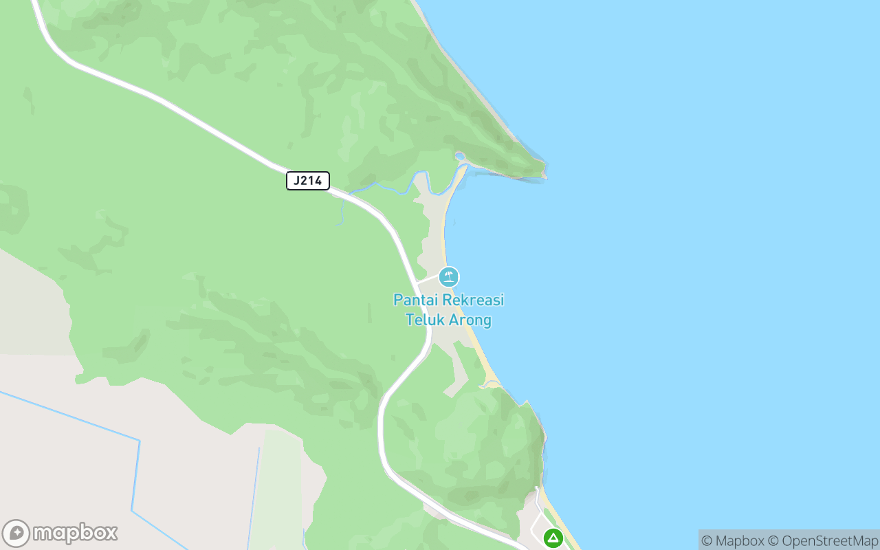 Map showing the location of Pantai Rekreasi
