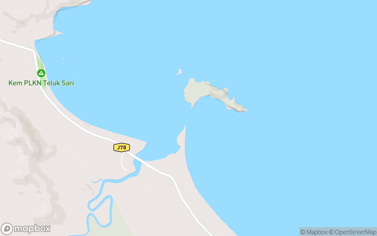 Map showing the location of Pantai Mawar