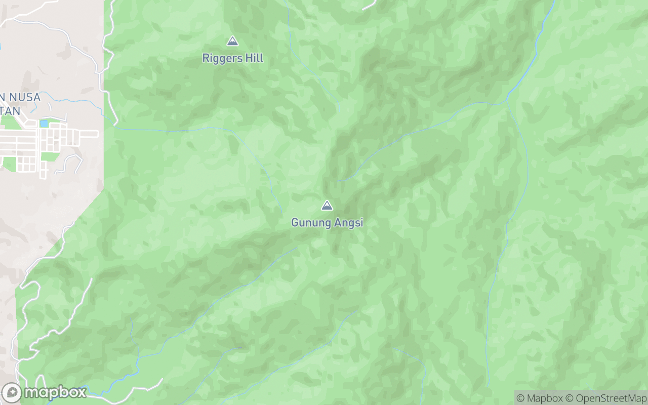 Map showing the location of Gunung Angsi Peak