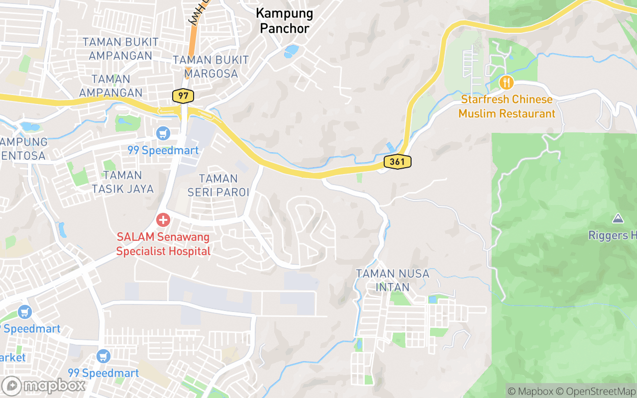 Map showing the location of Club House Coffee Senawang