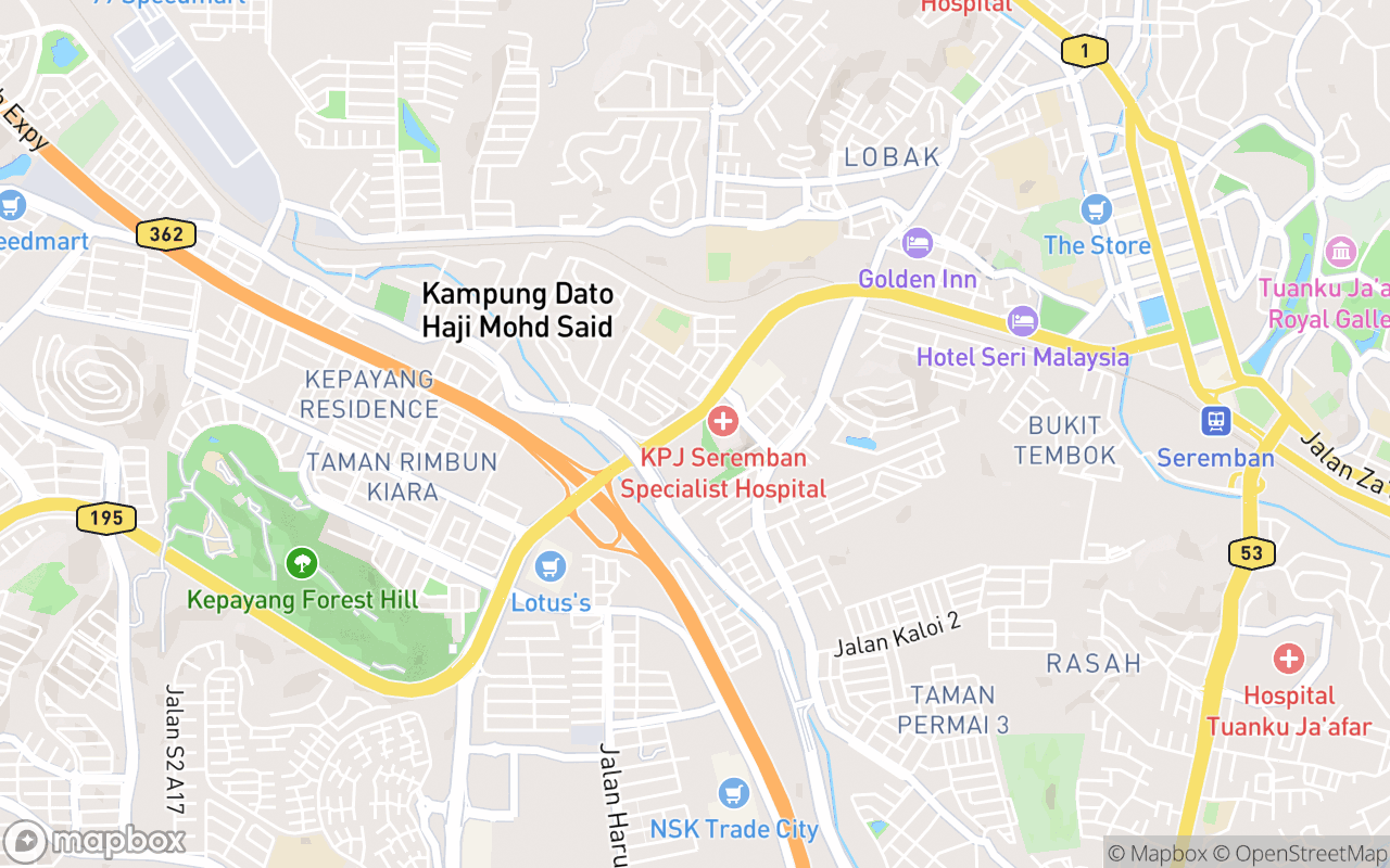 Map showing the location of Lembaga Muzium Negeri Sembilan