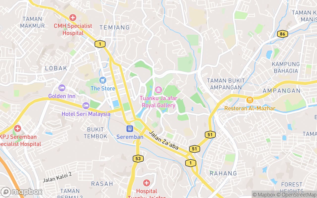 Map showing the location of Laman Basikal