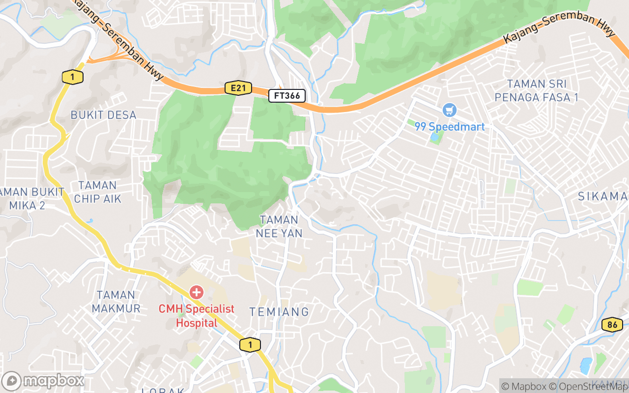 Map showing the location of Centipede Temple