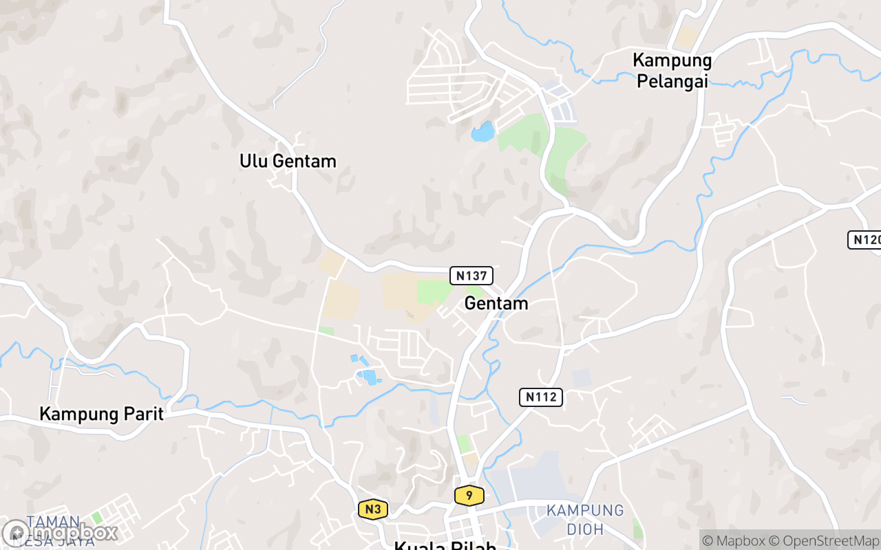 Map showing the location of Masjid Kariah Kg Gentam