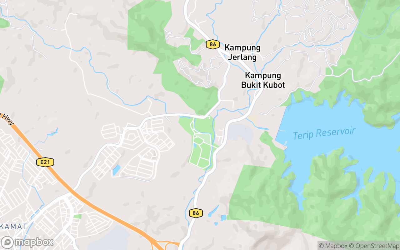 Map showing the location of Jelita Ostrich Farm