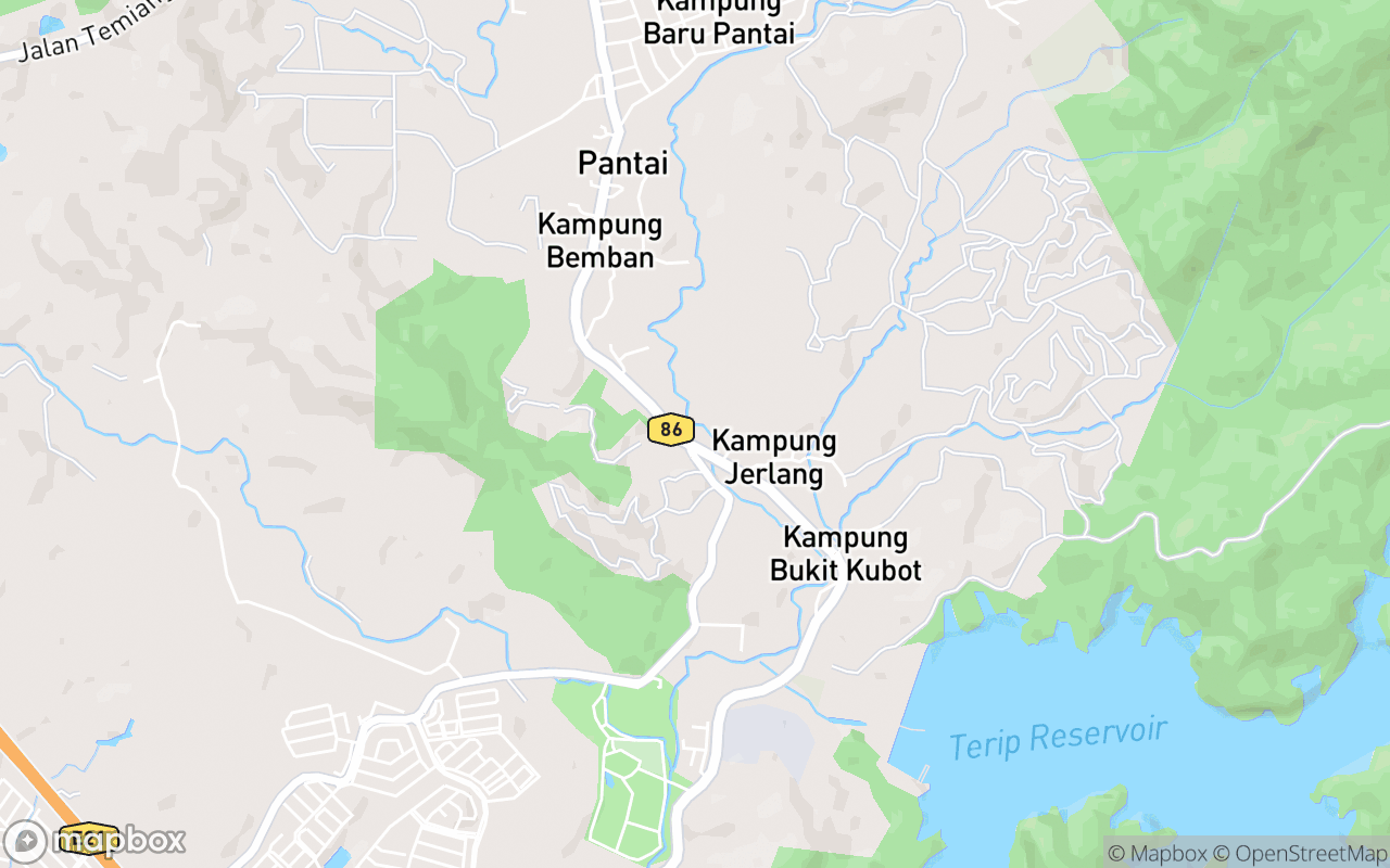 Map showing the location of de Chompogho Kuala Jelang Campsite