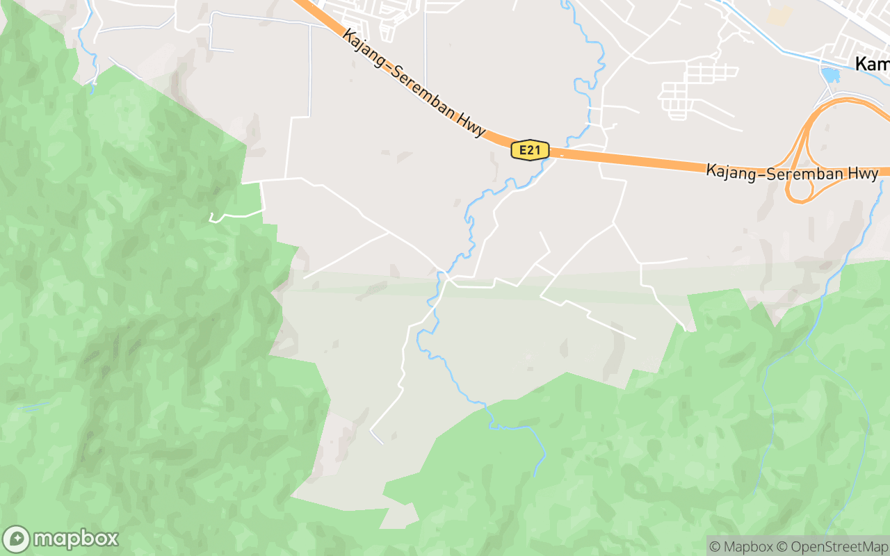 Map showing the location of Kebun Chenta Campsite