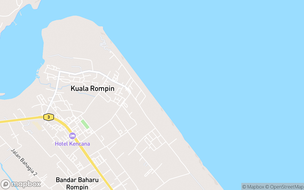 Map showing the location of Pantai Hiburan
