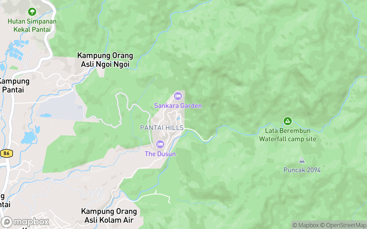 Map showing the location of Spyder Hill