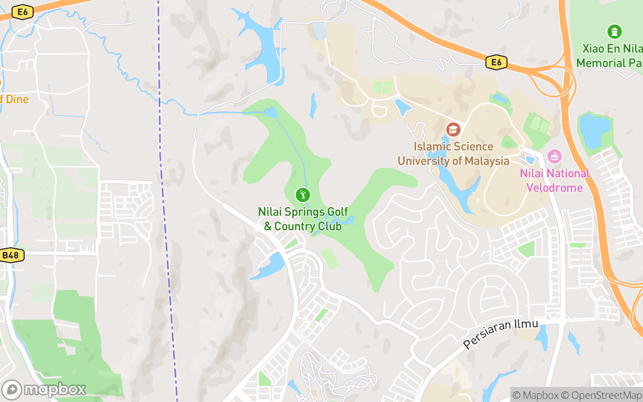 Map showing the location of Nilai Springs Golf  Country Club