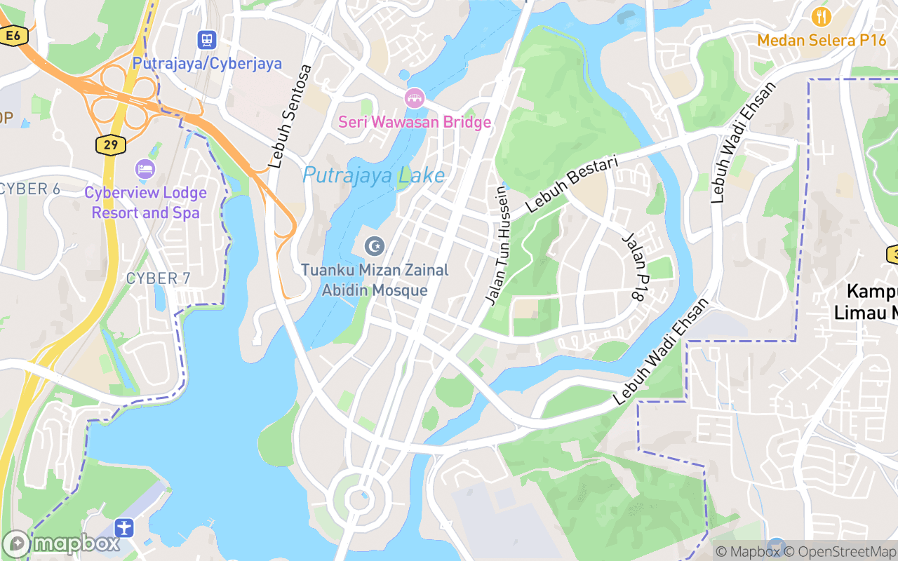 Map showing the location of Palace of Justice