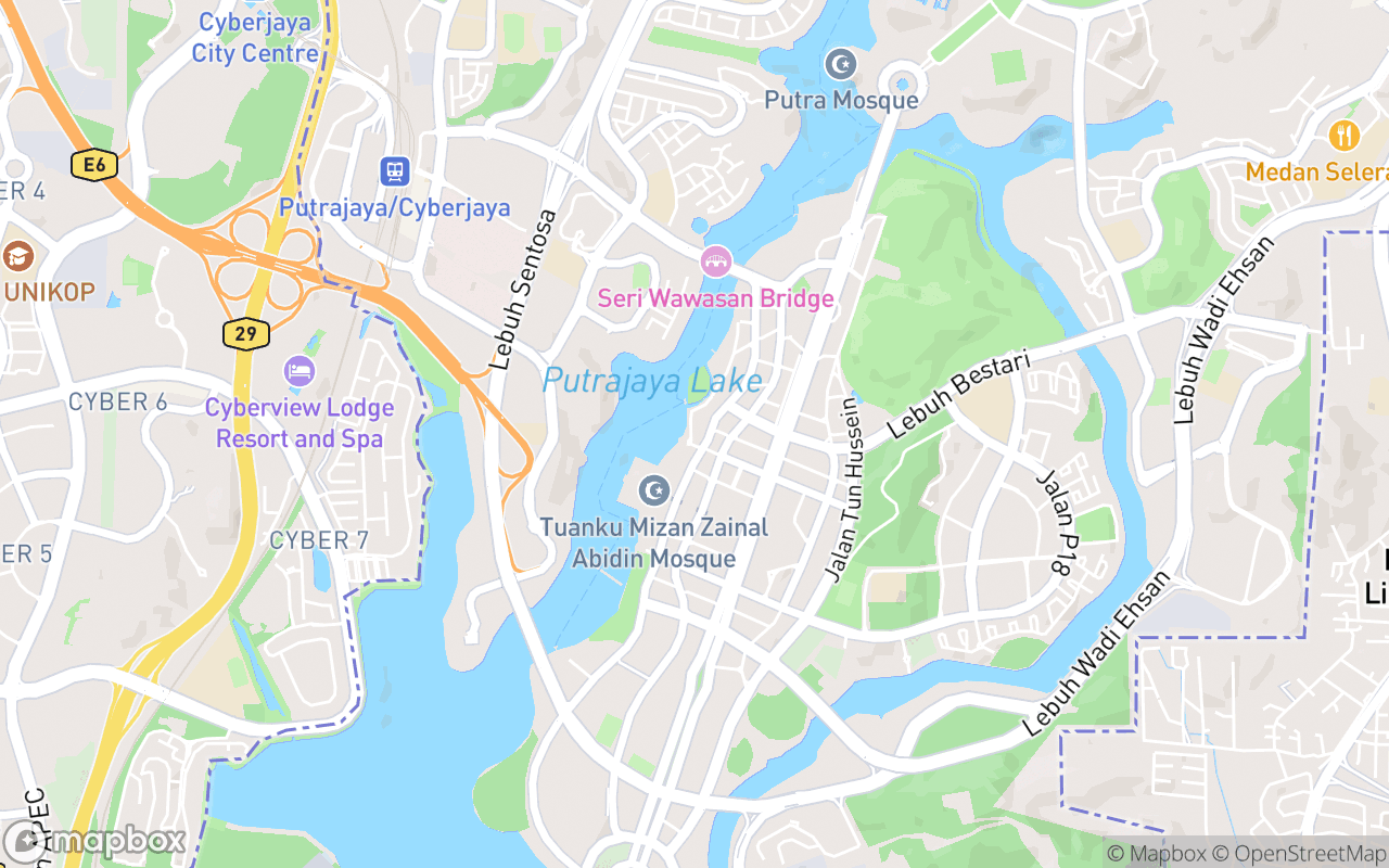 Map showing the location of Food Truck Hotspot Presint 2