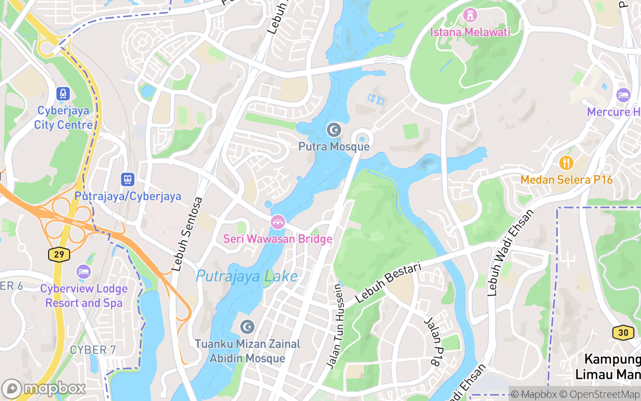Map showing the location of Zenith Hotel Putrajaya
