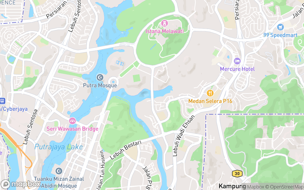 Map showing the location of Seri Bakti Bridge