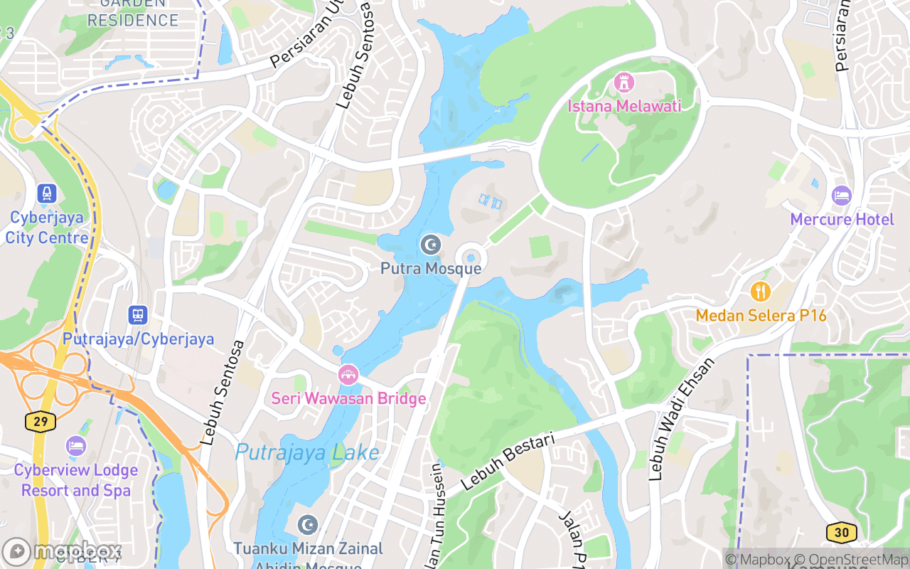 Map showing the location of Cruise Tasik Putrajaya