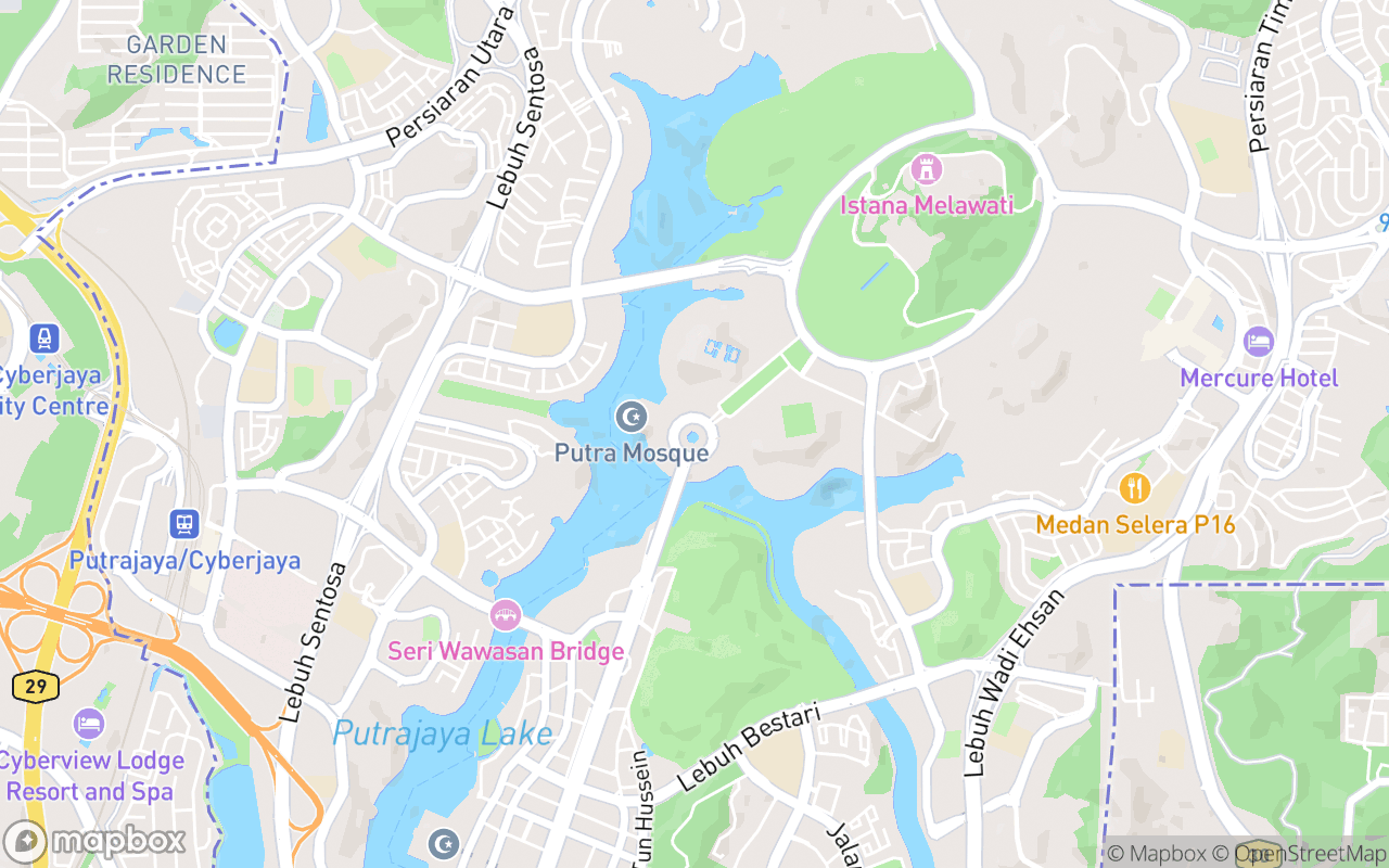 Map showing the location of Dataran Putra