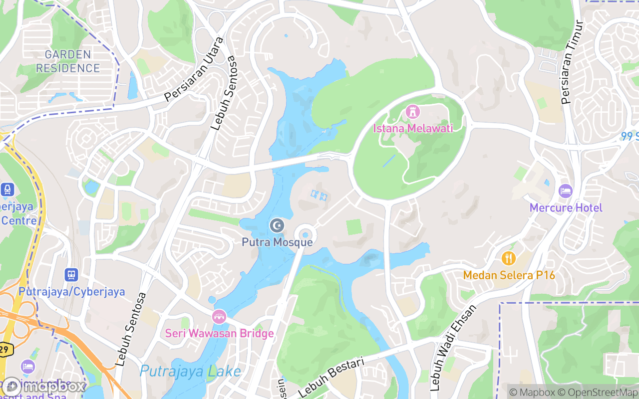 Map showing the location of Perdana Putra