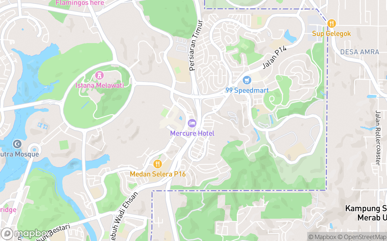 Map showing the location of Mercure Living Putrajaya
