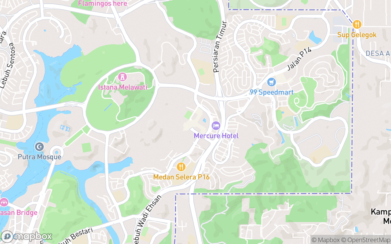 Map showing the location of Alamanda Shopping Centre