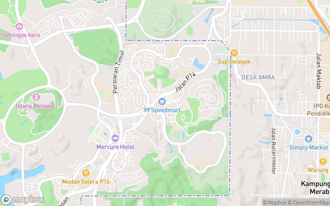 Map showing the location of Seeds Hotel Putrajaya