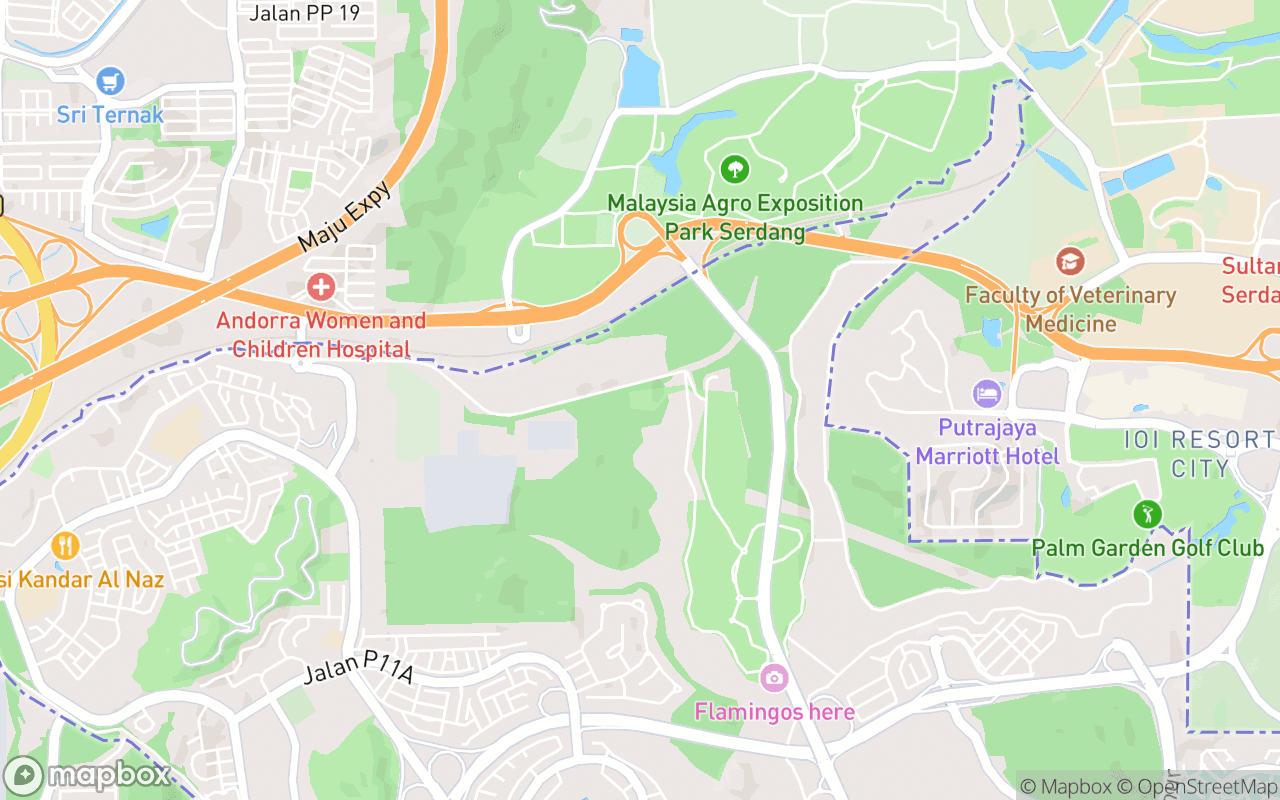Map showing the location of Glamping  Wetland Putrajaya (GLOW)