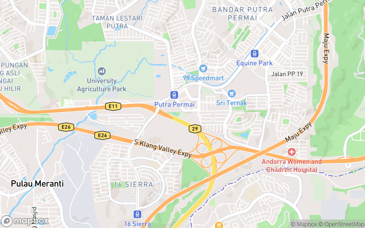Map showing the location of Farm in the City