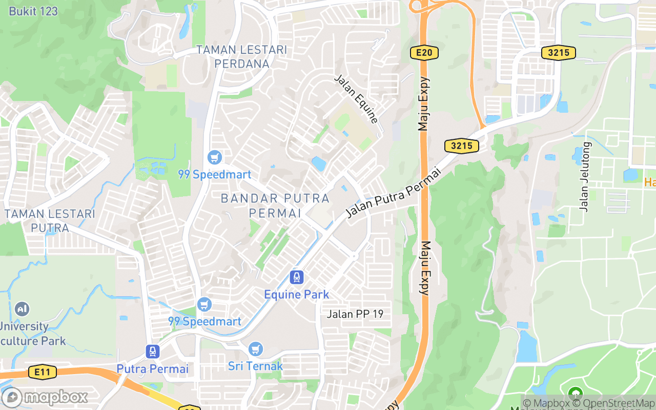 Map showing the location of AEON Taman Equine Shopping Centre