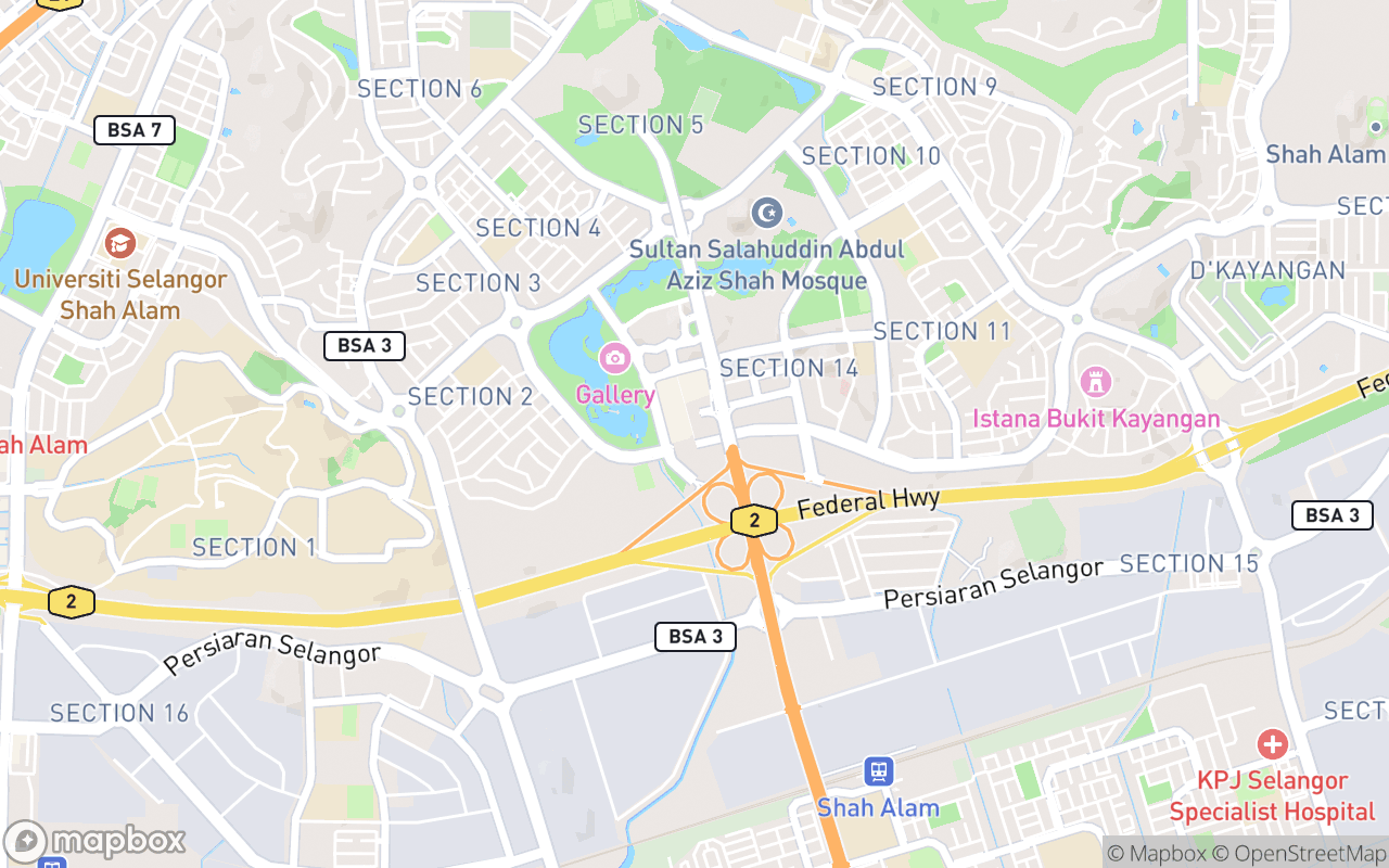 Map showing the location of Aneka Walk