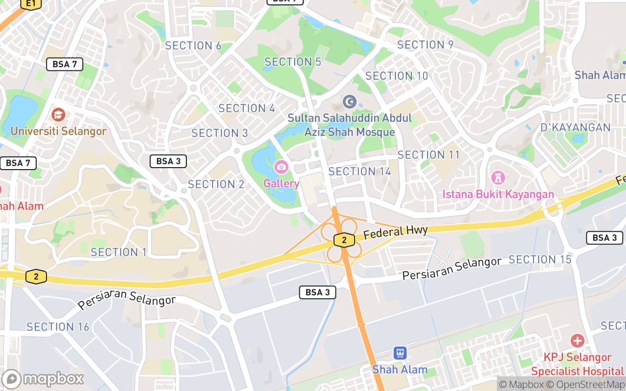 Map showing the location of Aneka Walk