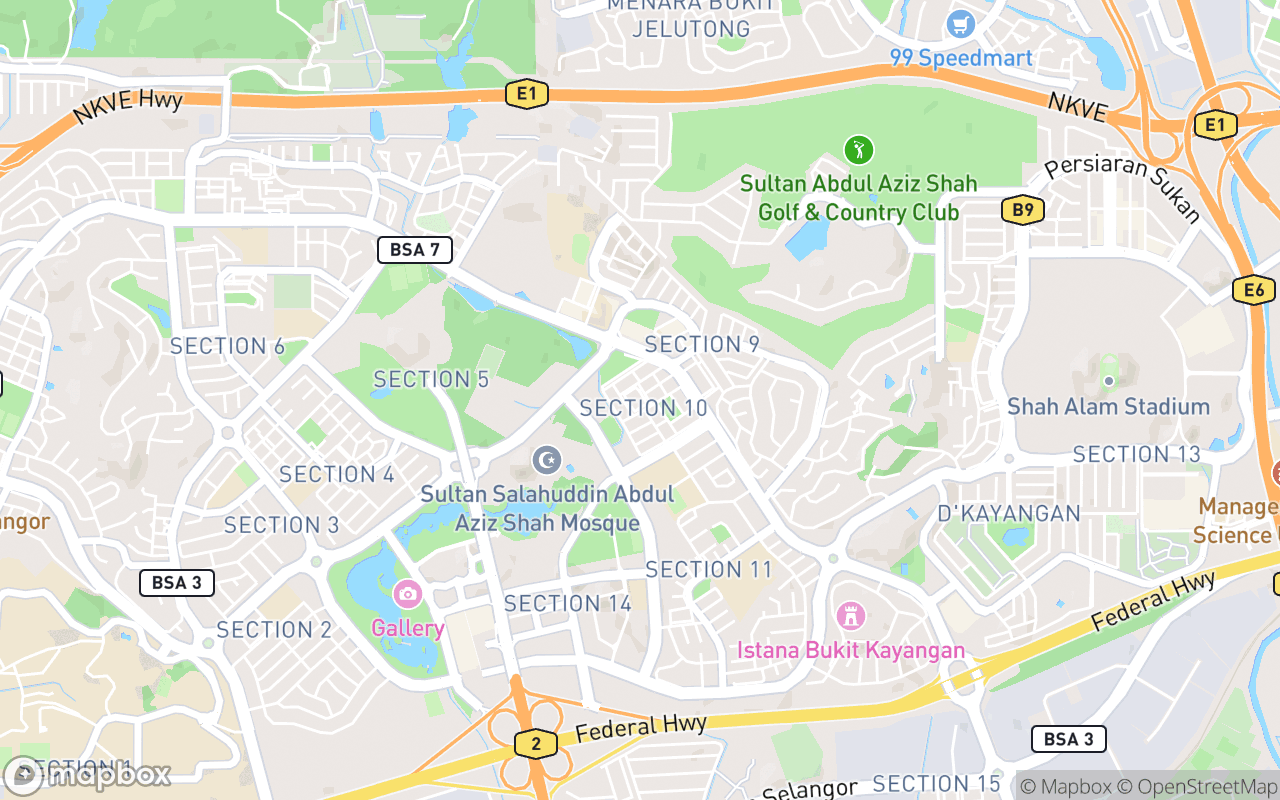 Map showing the location of Restoran Azira