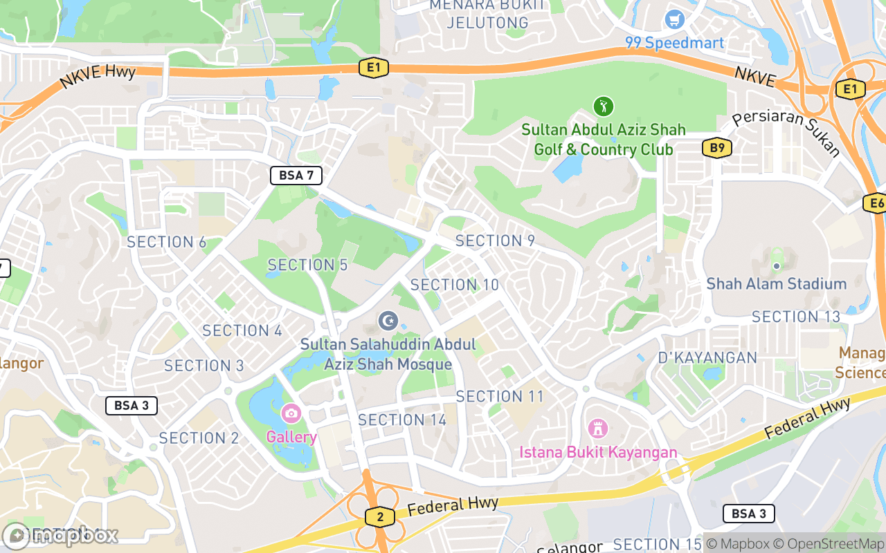 Map showing the location of Restoran Hatinie