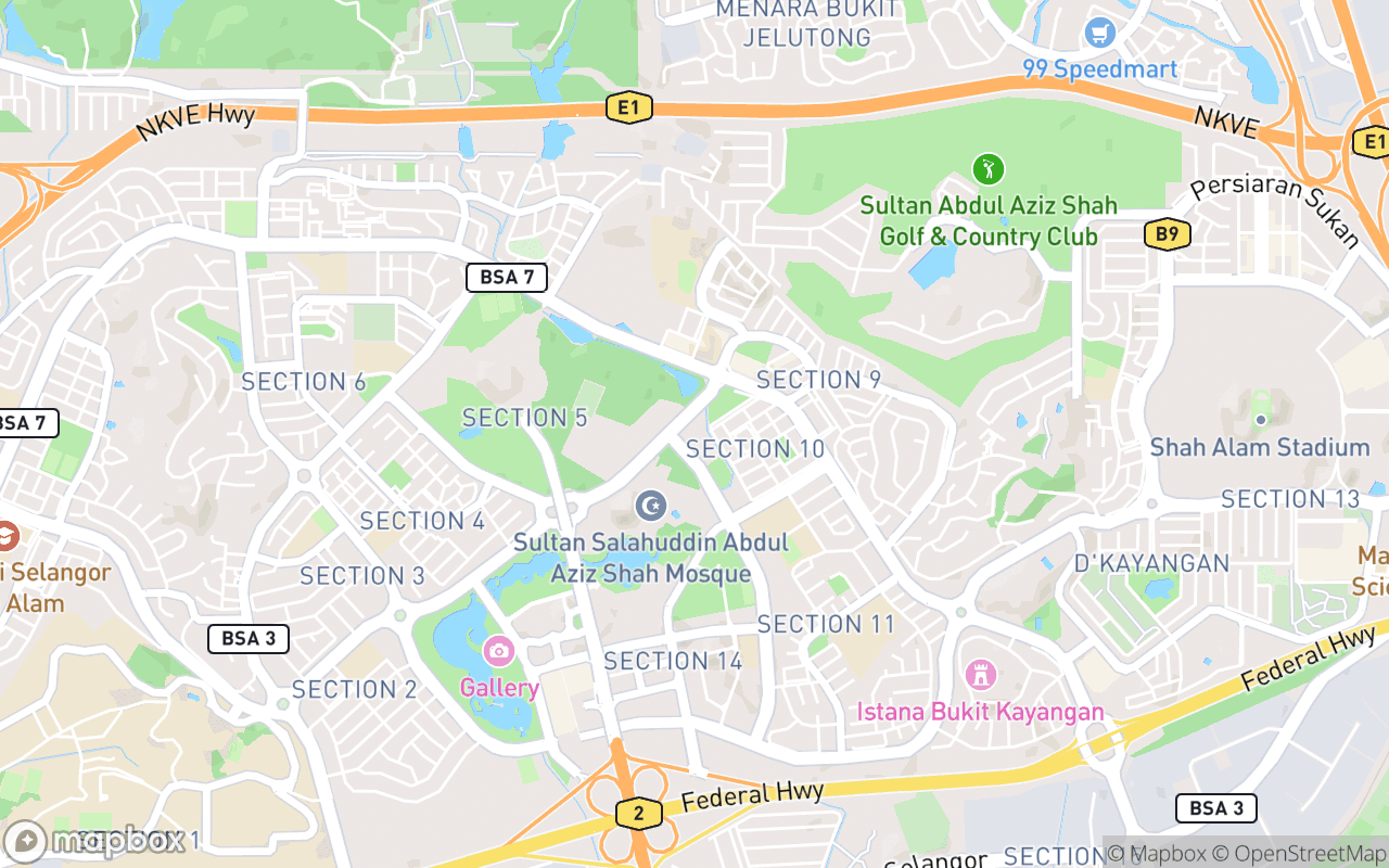 Map showing the location of Yayasan Restu