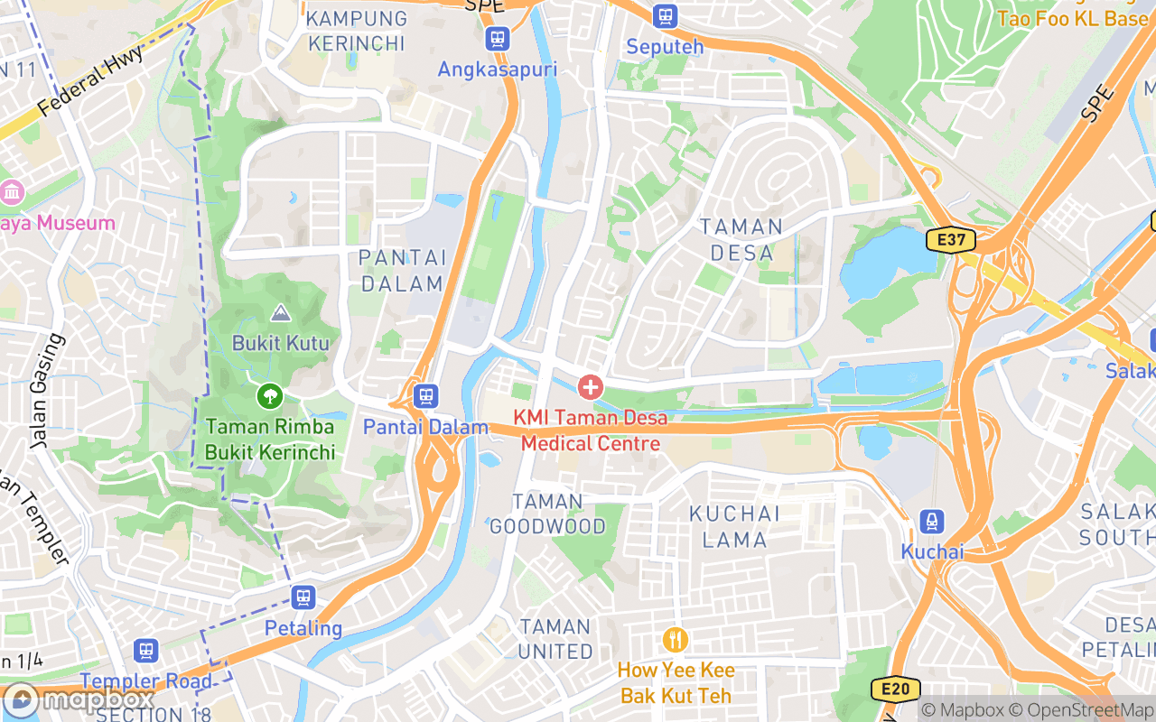 Map showing the location of Atelier Binchotan