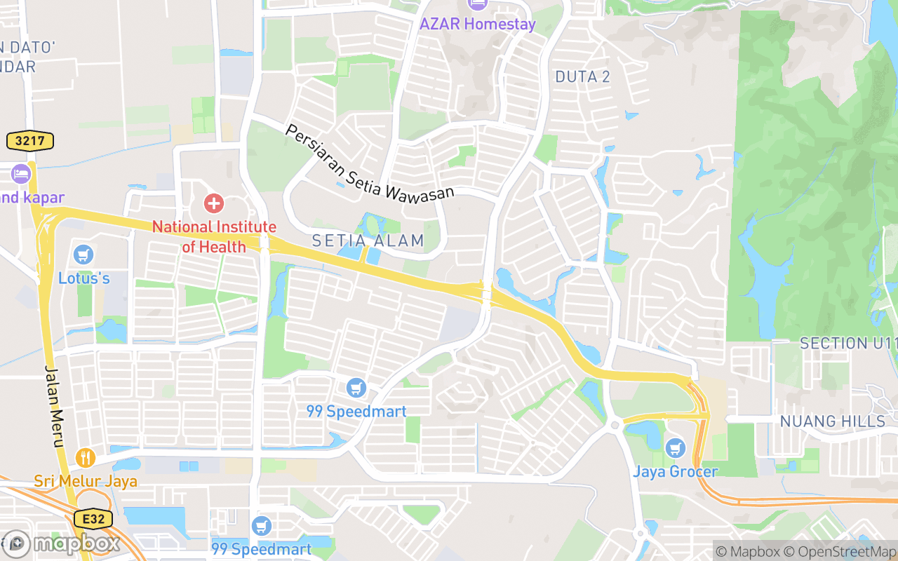 Map showing the location of Sunsuria Forum Mall