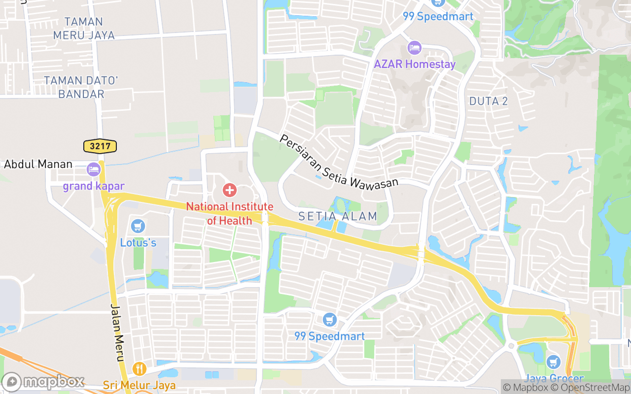 Map showing the location of Setia City Mall