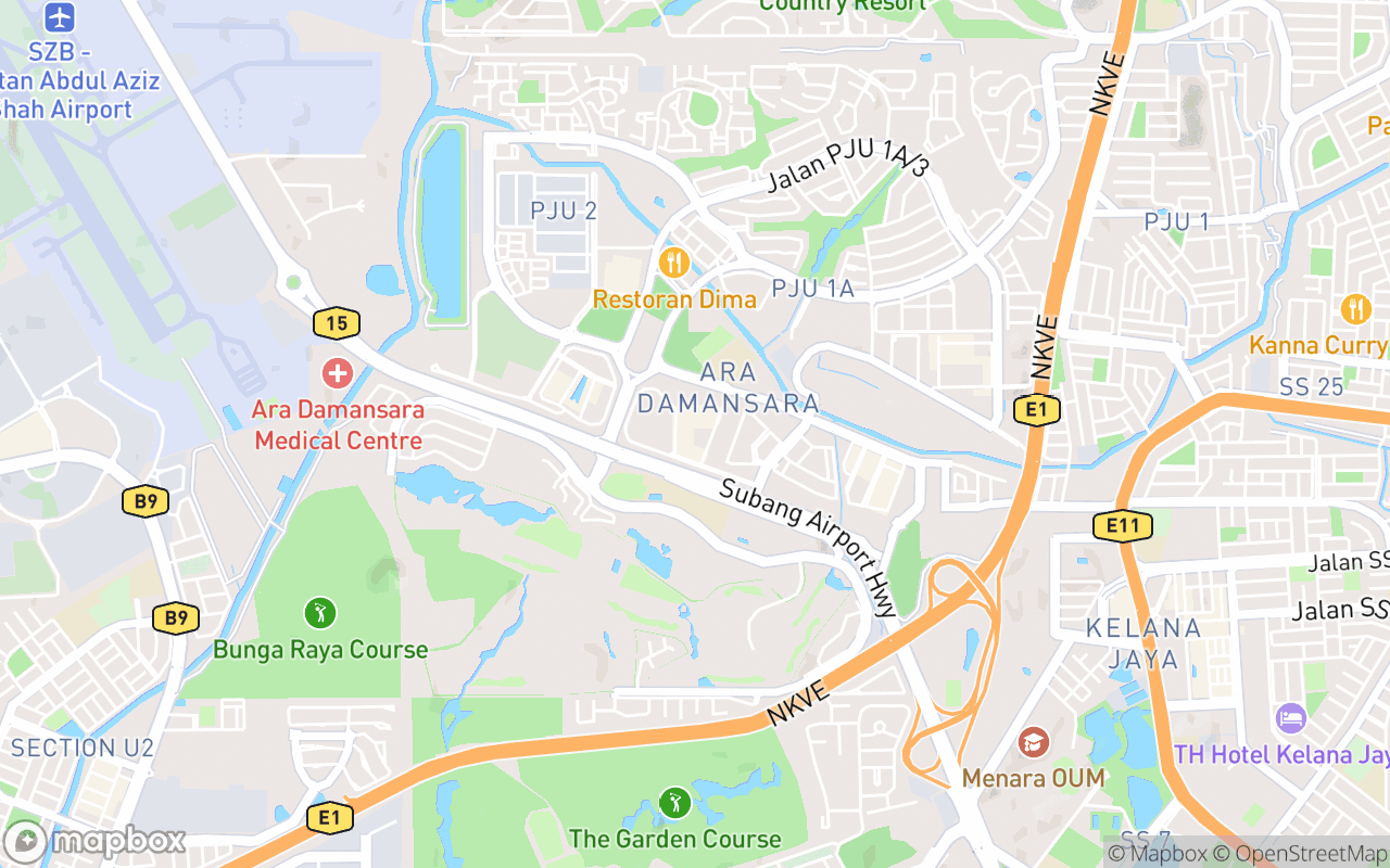 Map showing the location of Citta Mall