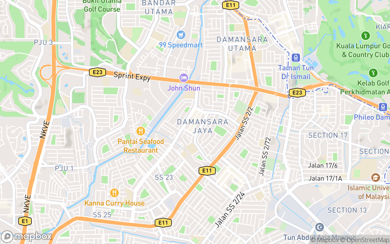 Map showing the location of Atria Shopping Gallery