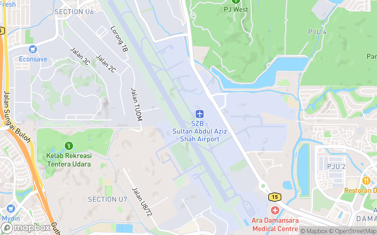 Map showing the location of Tea Garden (Subang SkyPark Terminal)