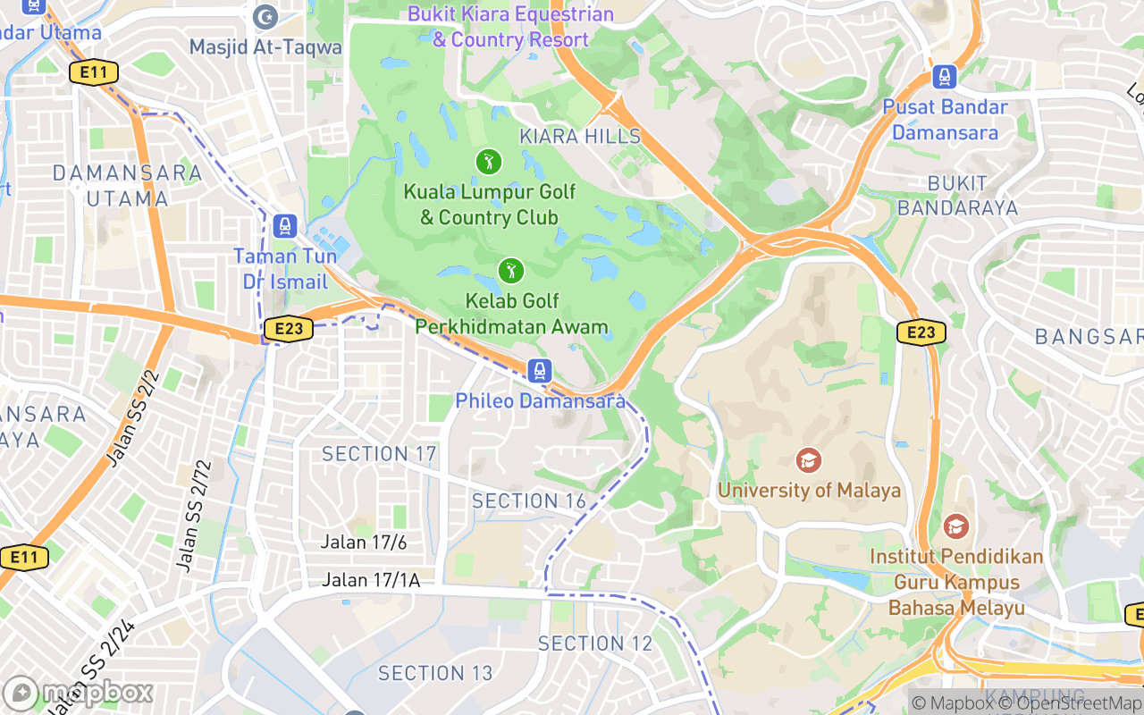 Map showing the location of M Resort and Hotel