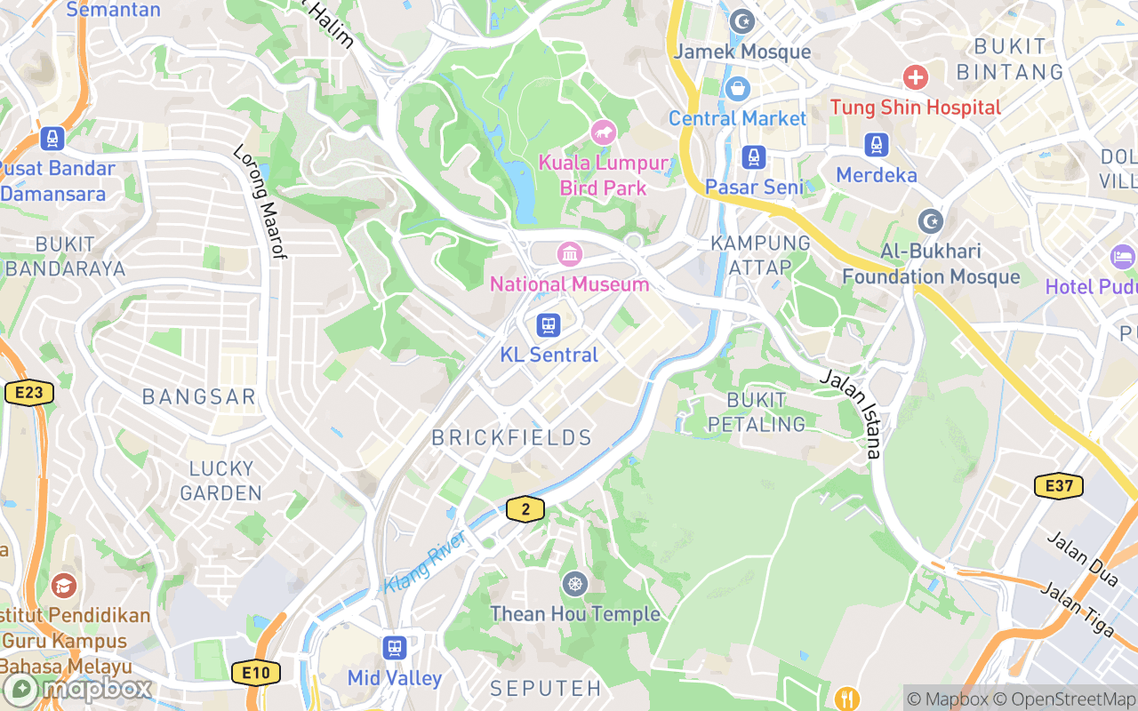 Map showing the location of NU Sentral Shopping Mall