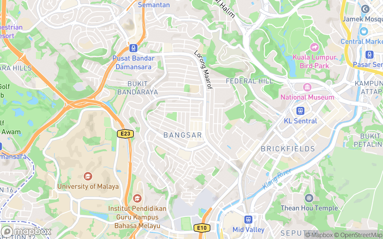 Map showing the location of Nasi Campur Pagi Malam