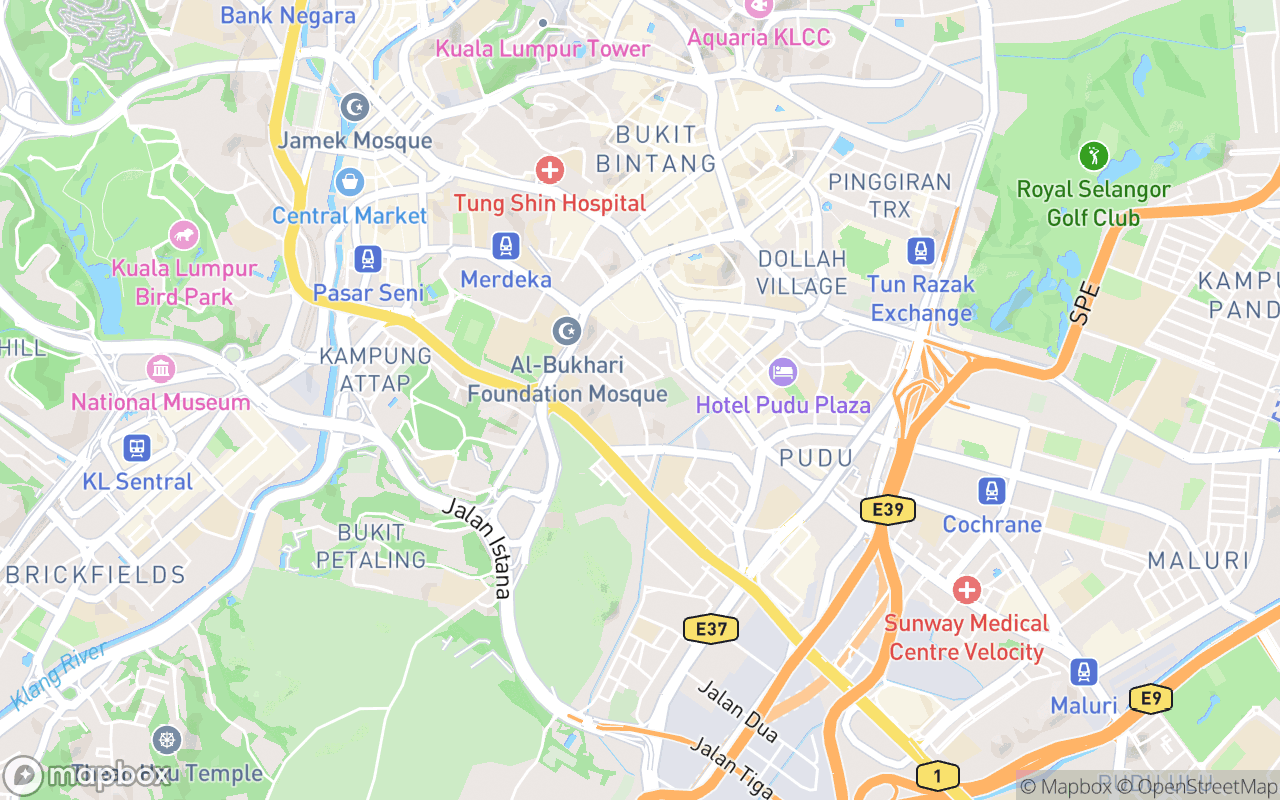 Map showing the location of KWC Fashion Mall