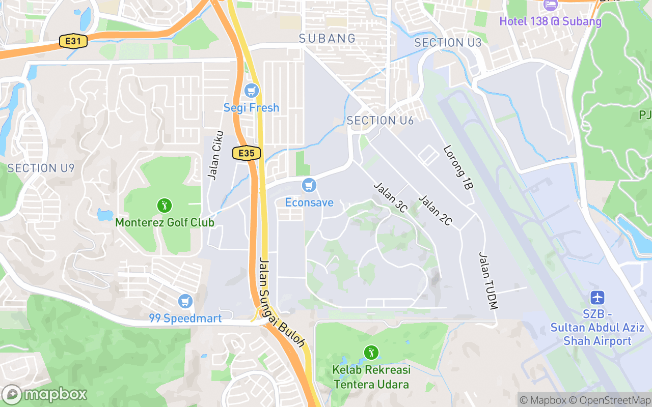 Map showing the location of Evolt Karting