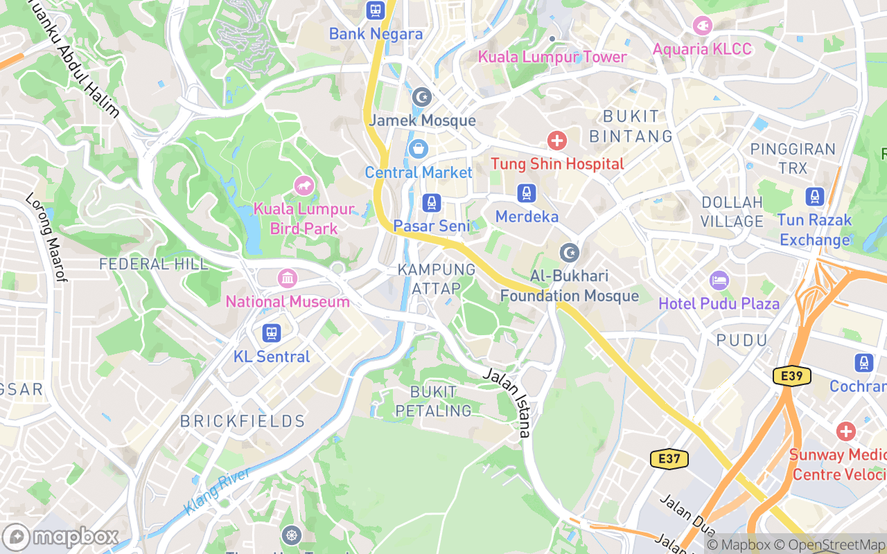 Map showing the location of Zhongshan Building