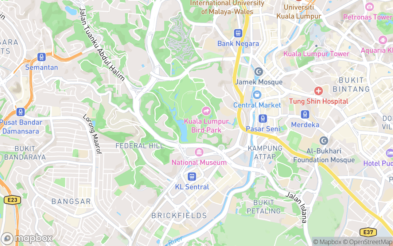 Map showing the location of Memorial Tun Abdul Razak