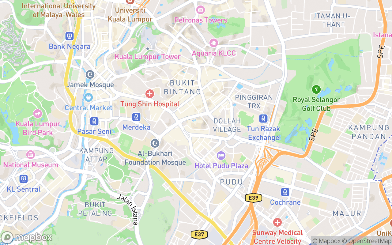 Map showing the location of Healthland Berjaya Times Square @ Bukit Bintang